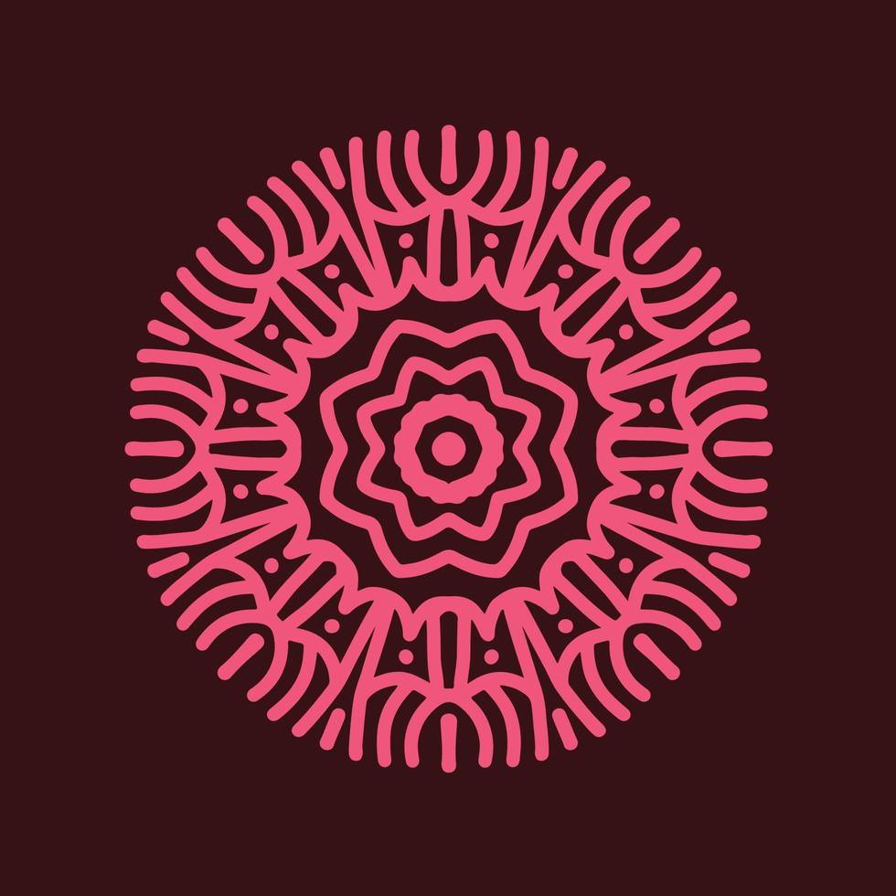 Mandala design Circular Pattern for Mehndi, Henna, tattoo, decoration, puja, Boisakhi, alpona. Decorative ornament in ethnic oriental style. vector
