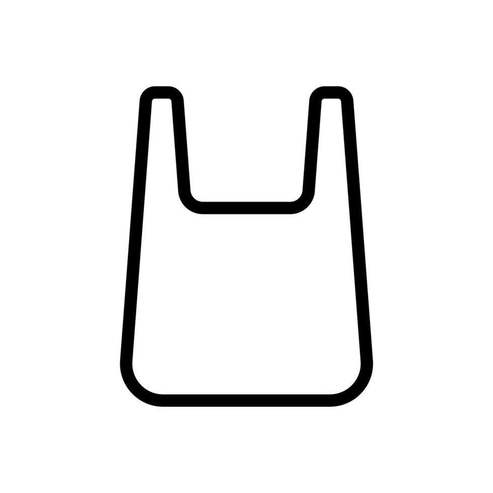 Plastic bag icon in line style design isolated on white background. Editable stroke. vector