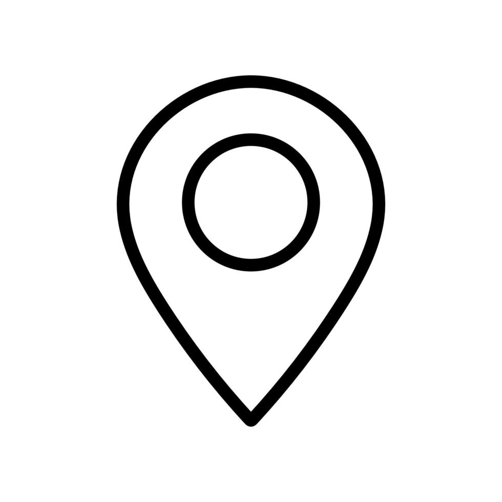 Location pin, locator, map pin, navigation concept icon in line style