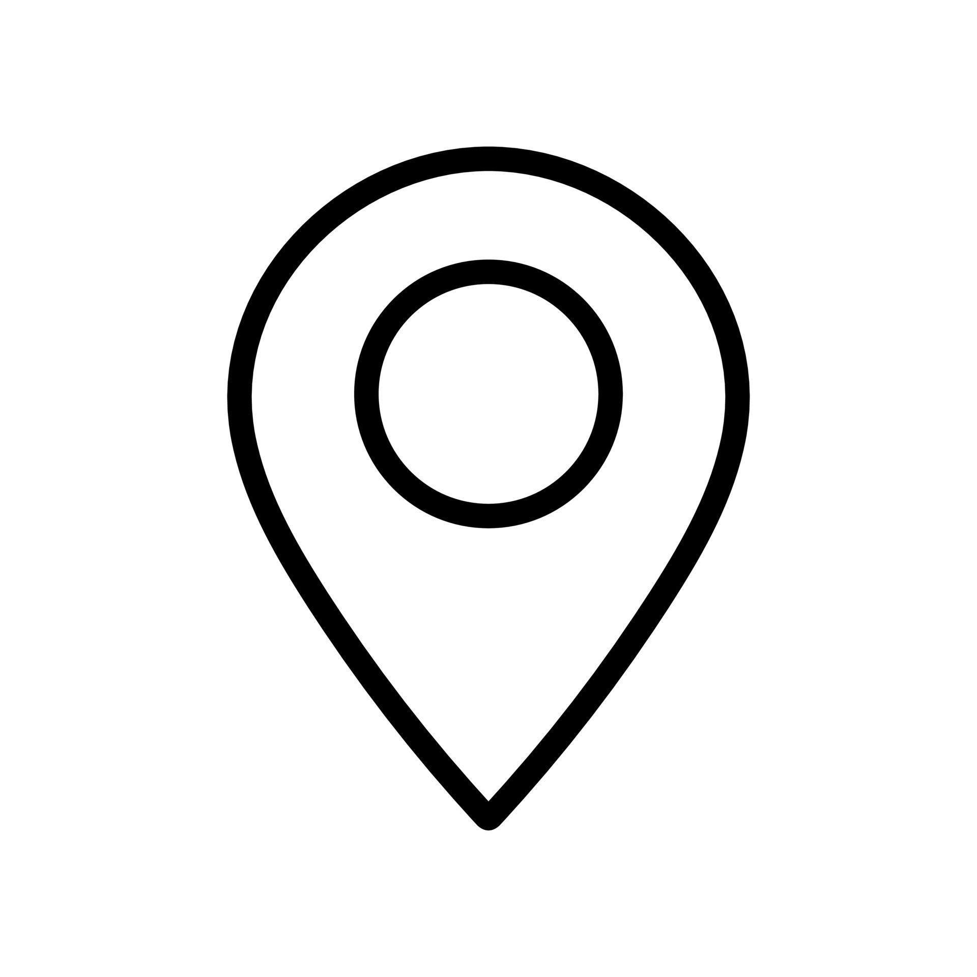 Location pin, locator, map pin, navigation concept icon in line style