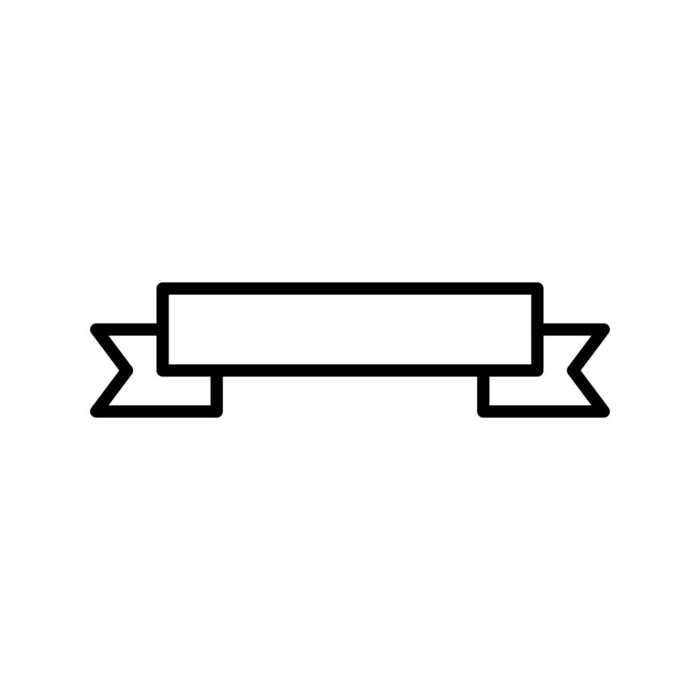 Ribbon icon in line style design isolated on white background. Editable stroke. vector