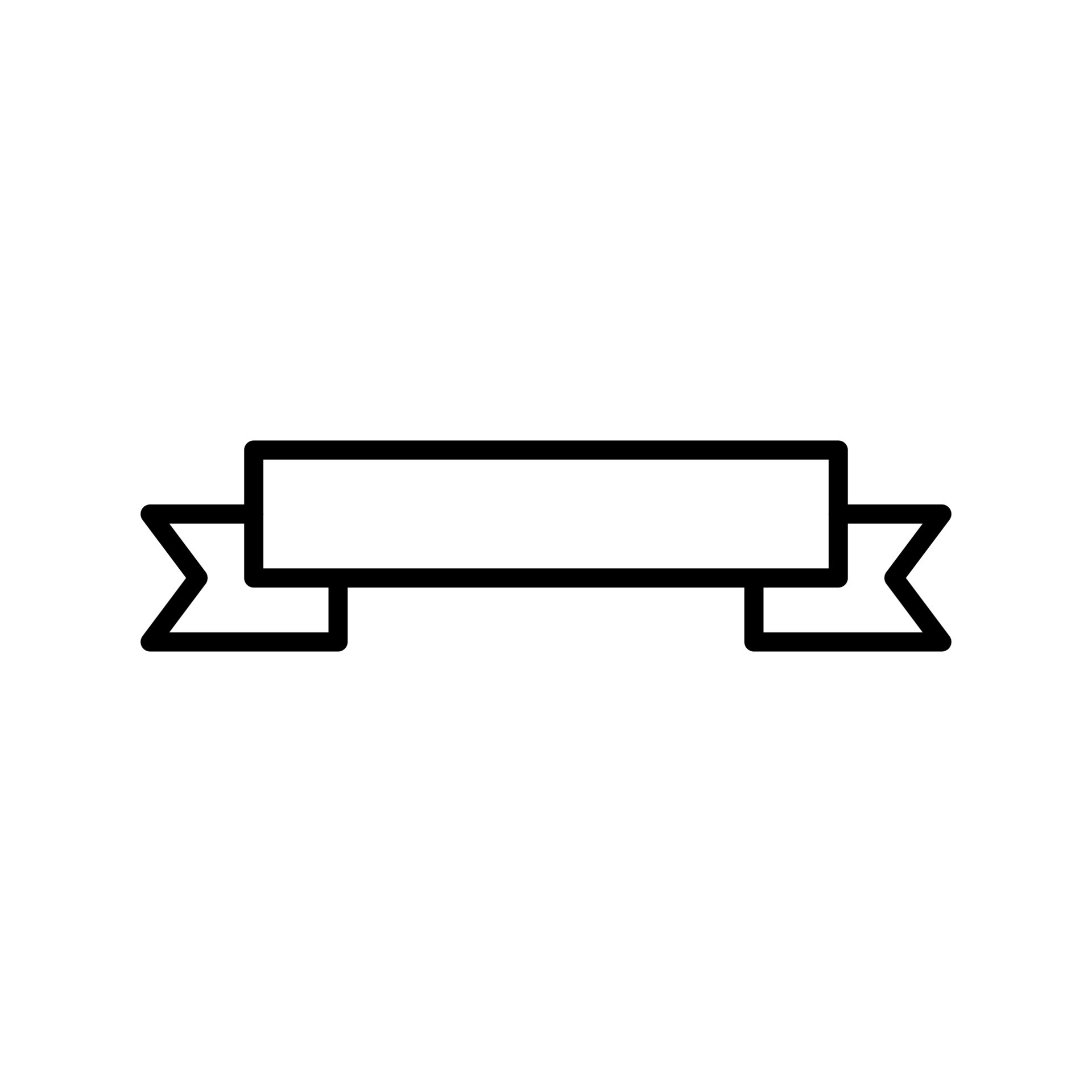 Ribbon icon in line style design isolated on white background. Editable