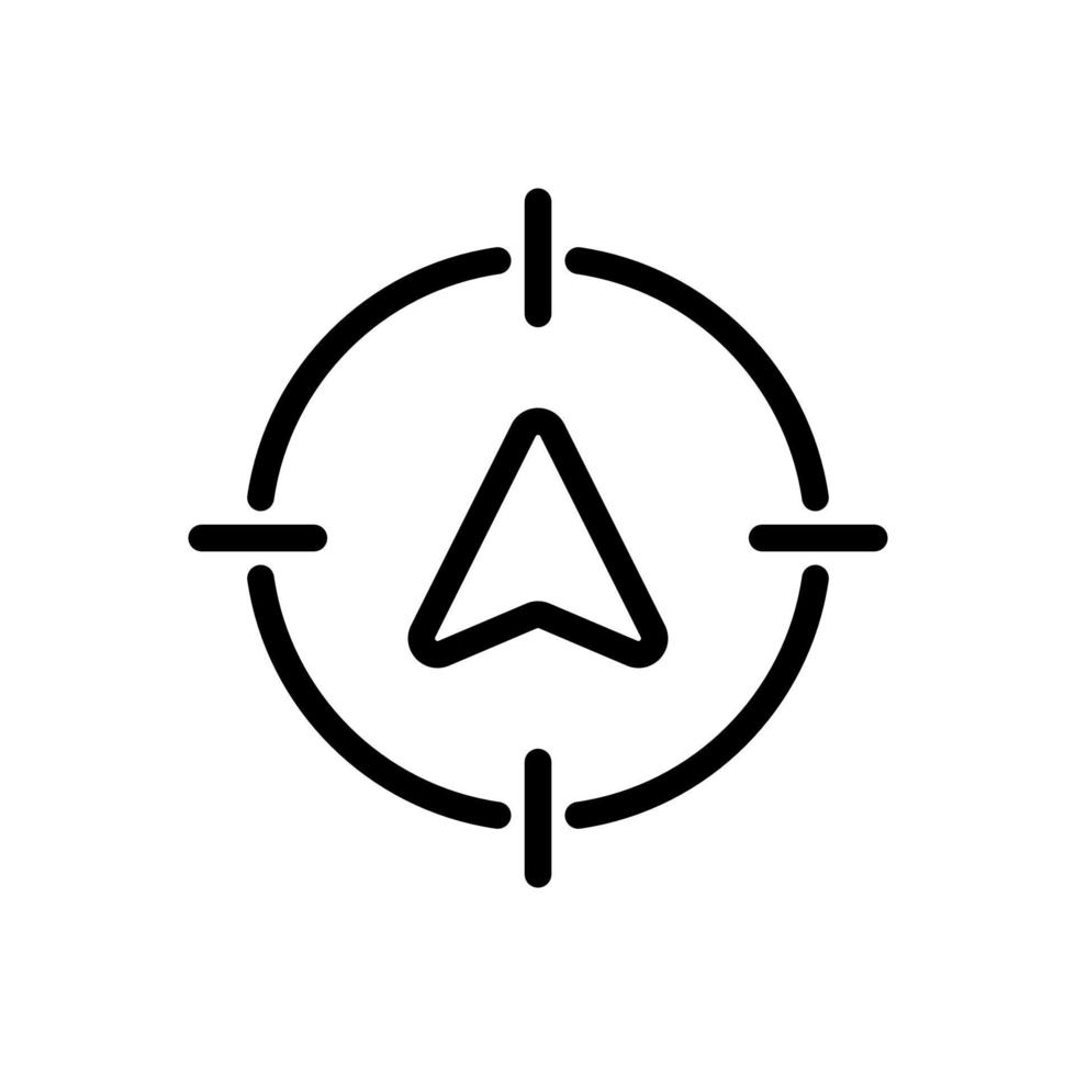 Track live location, target current location icon in line style design