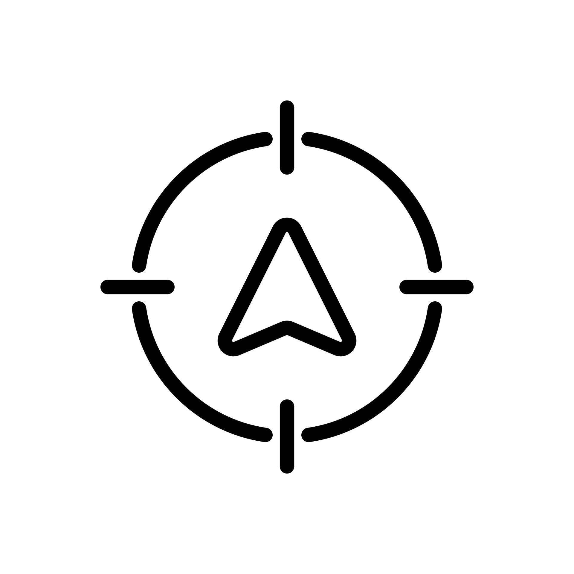 Track live location, target current location icon in line style design