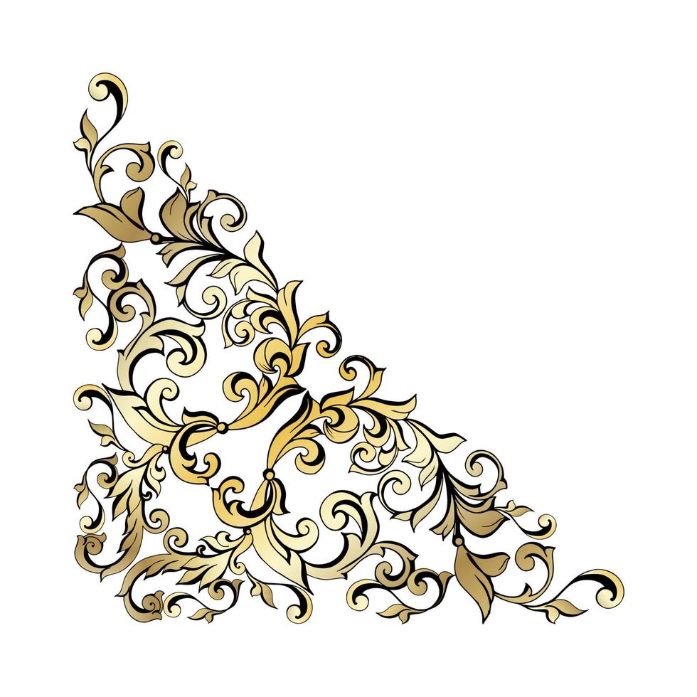 Vector damask vintage baroque scroll ornament swirl. Victorian monogram heraldic shield swirl. Retro floral leaf pattern border foliage antique acanthus calligraphy engraved tattoo. seamless pattern