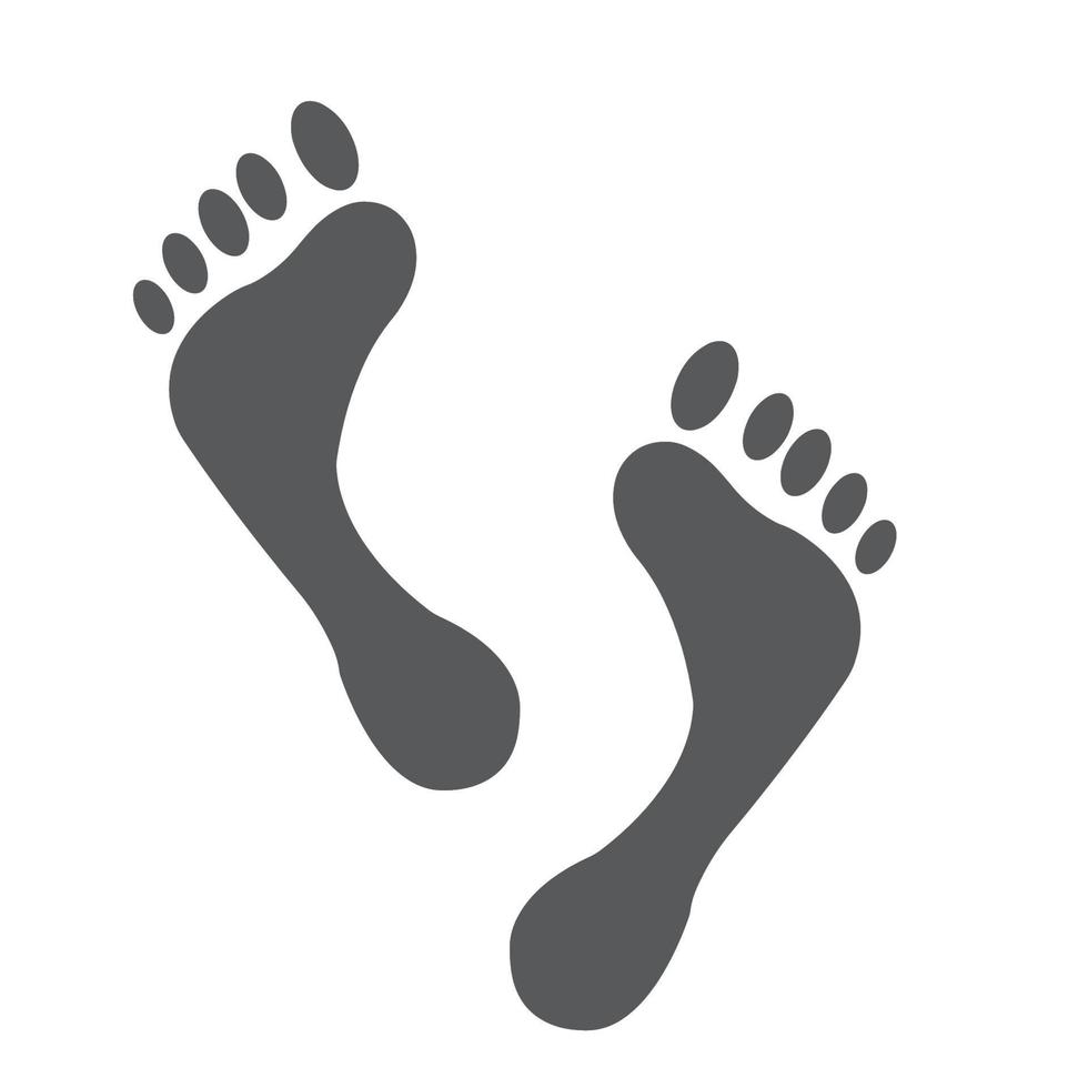 Vector print of human foot isolated