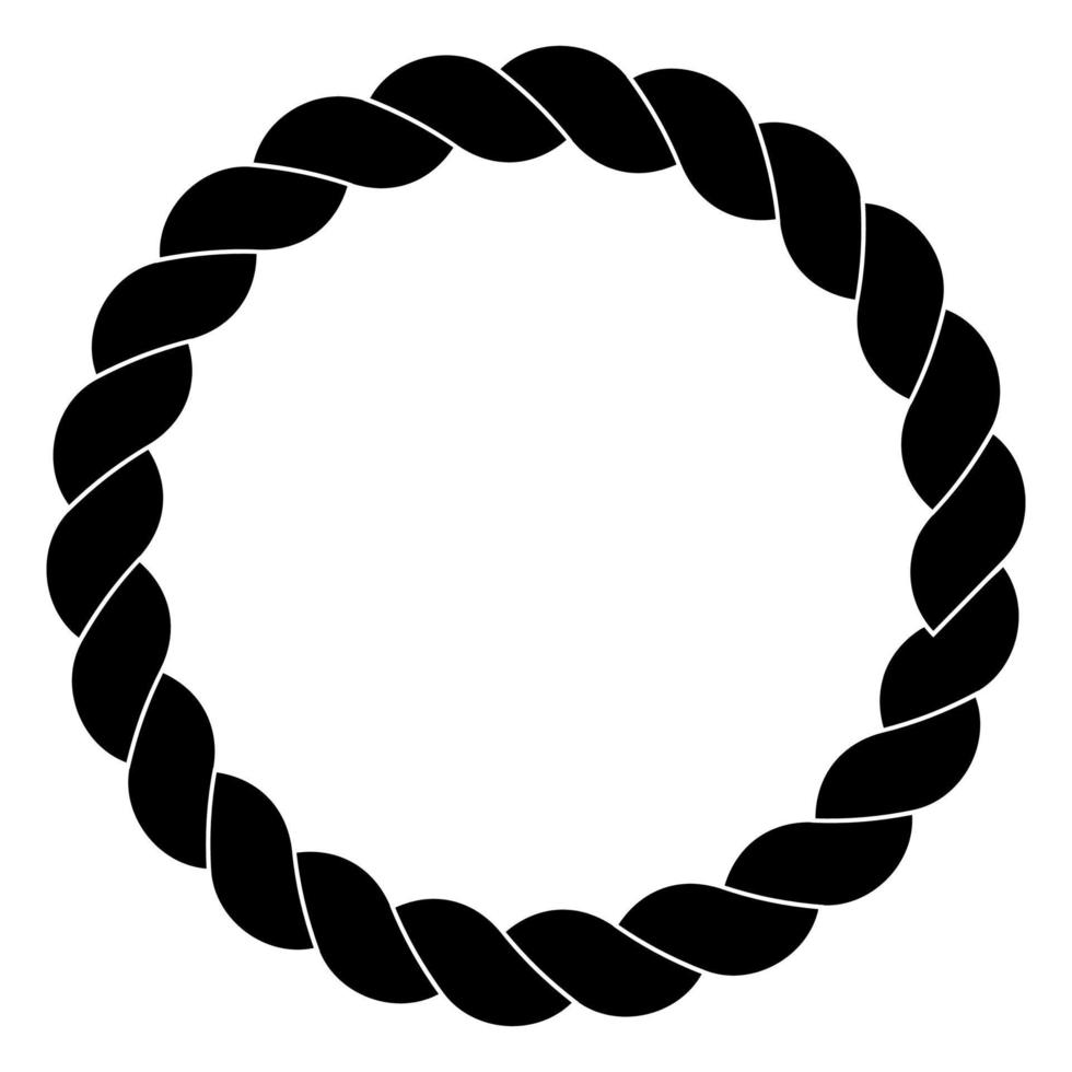 Round, circle rope icon Vector. Illustration flat design isolated on white background. vector