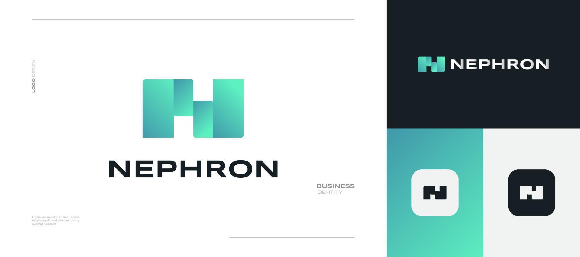 Abstract and Modern Letter N Logo Design with Minimalist Concept. Can be used for Business and Technology Brand Identity vector