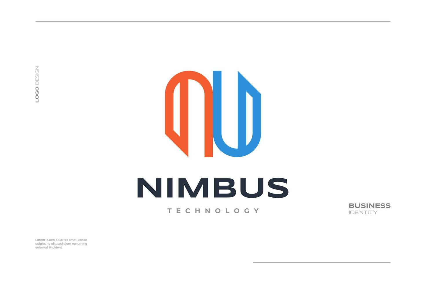 resumen y moderno letra norte logo diseño con minimalista concepto para negocio o tecnología logo vector