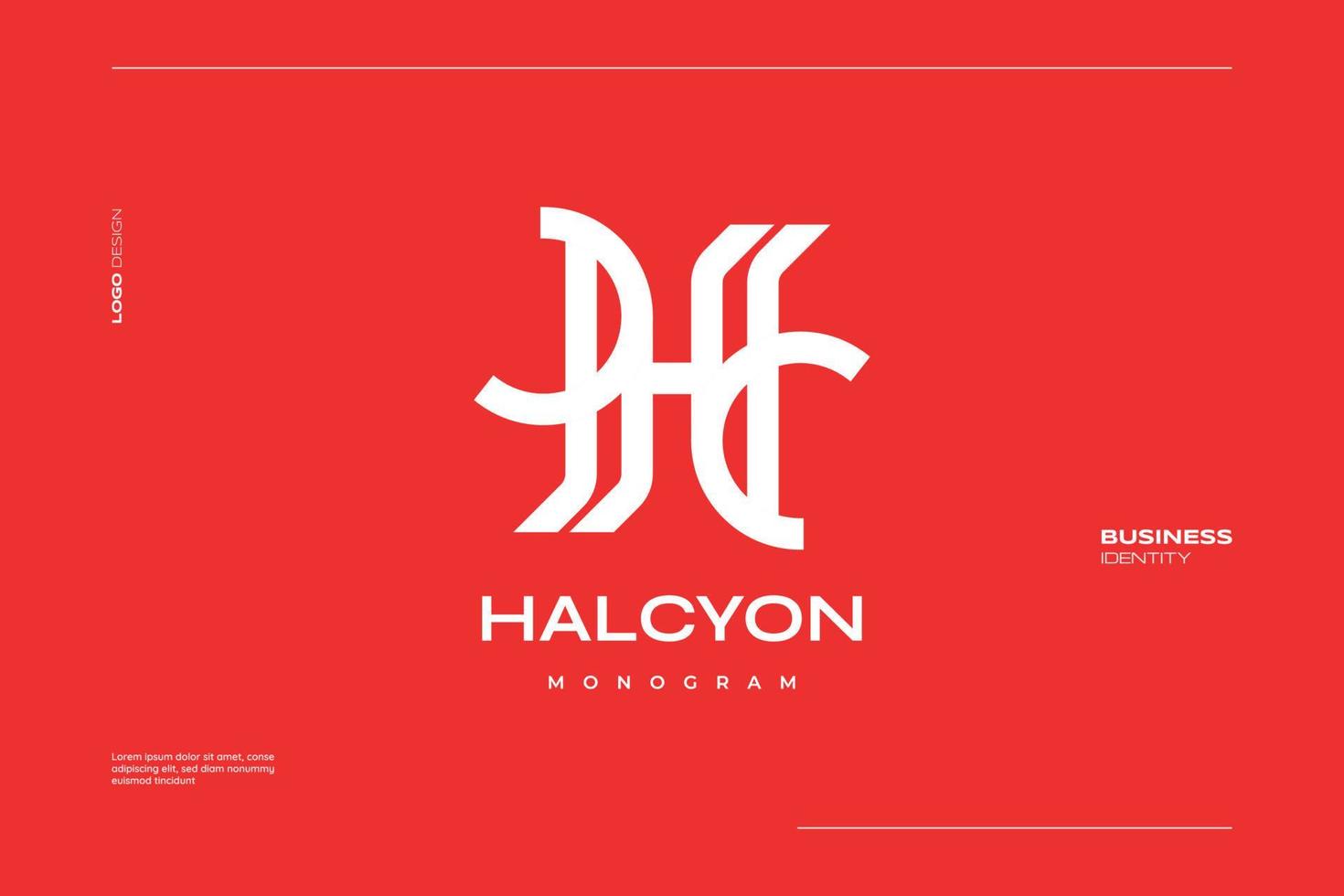 resumen y elegante letra h logo diseño aislado en rojo antecedentes vector