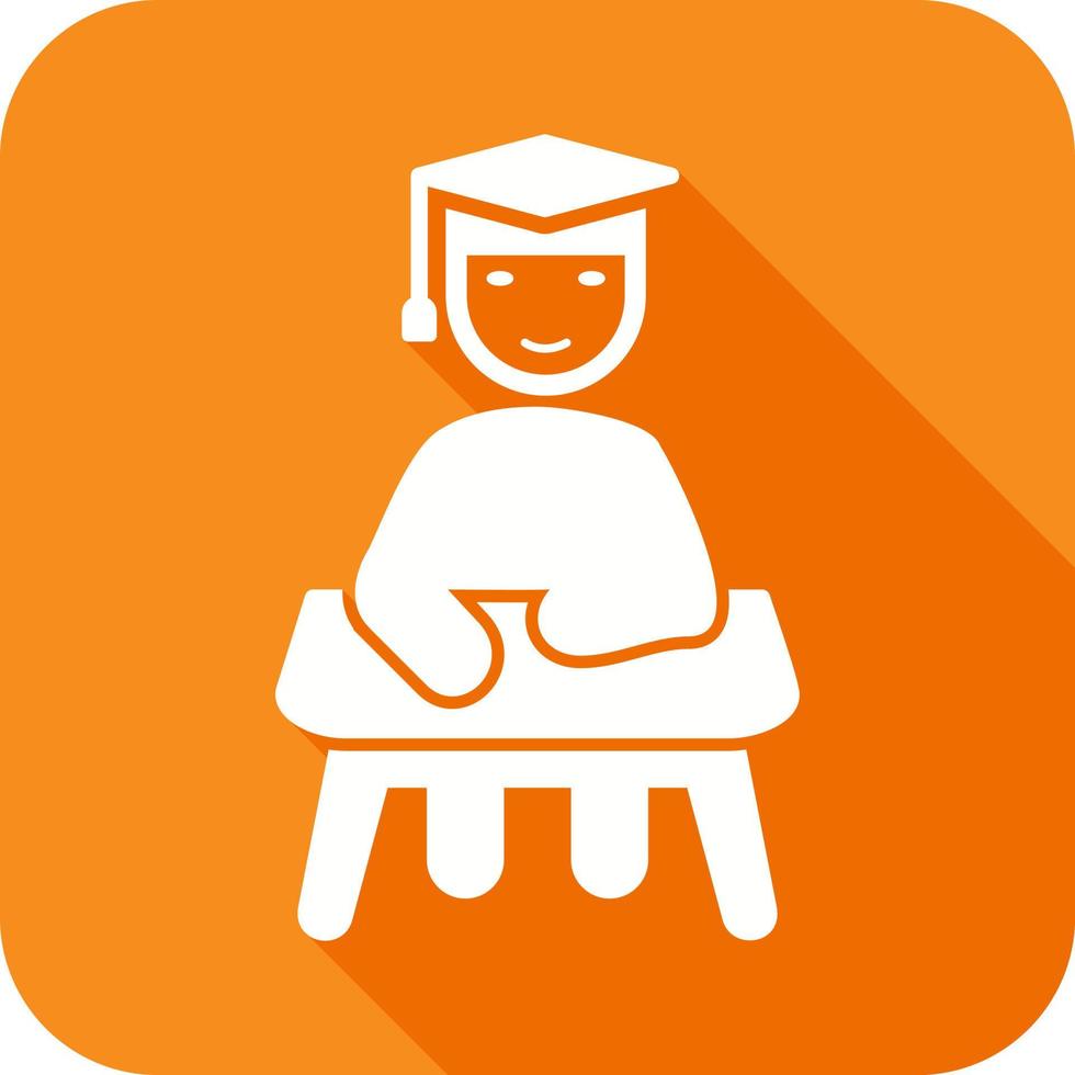 Unique Studying on Desk Vector Icon