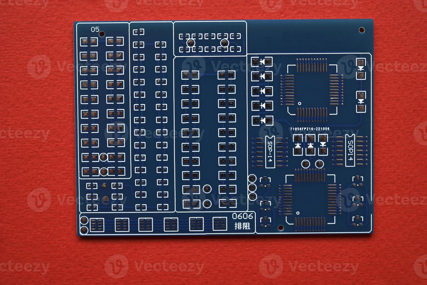 Blue microcontroller chip. A chip with a processor. A chip for assembling the device. photo