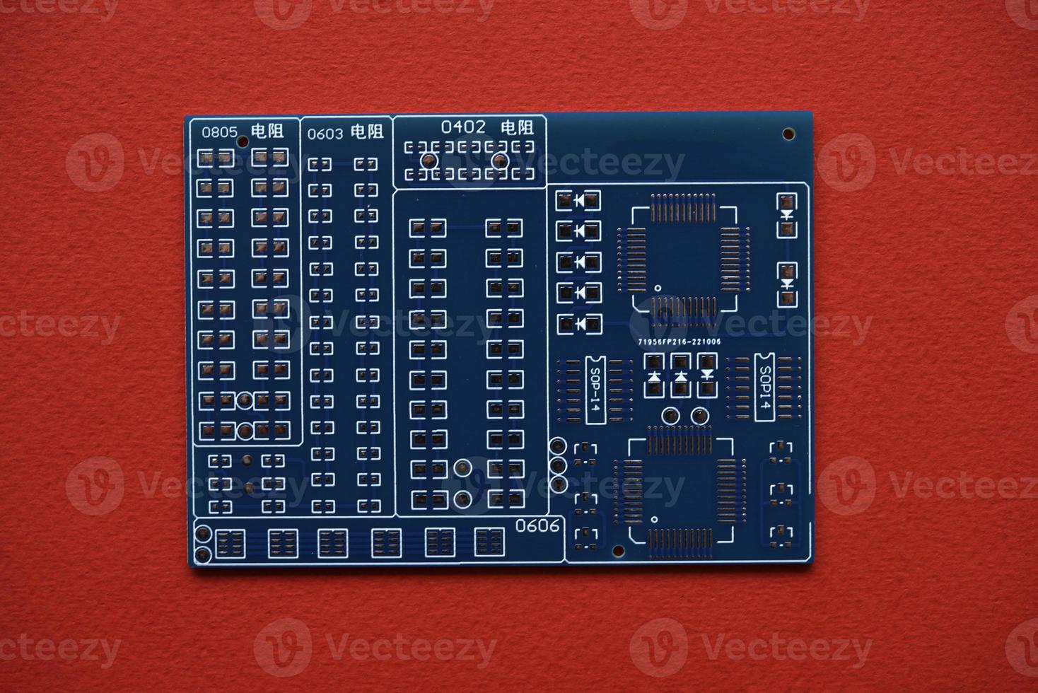 Blue microcontroller chip. A chip with a processor. A chip for assembling the device. photo