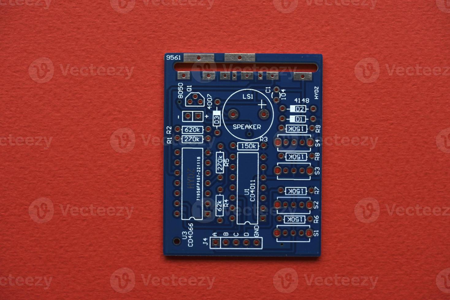 Blue microcontroller chip. A chip with a processor. A chip for assembling the device. photo