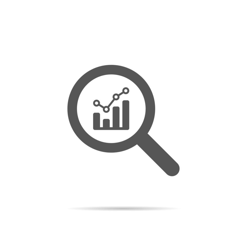 Analysis, analytic, statistic icon vector in flat style
