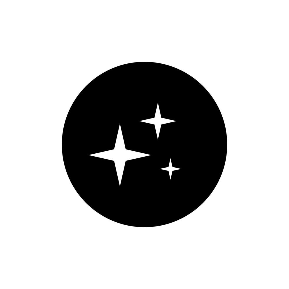 Clean star, Shine icon vector isolated on circle background
