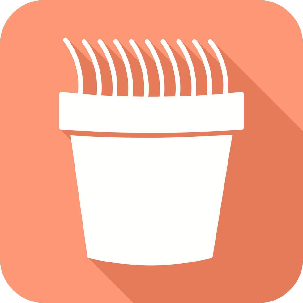 Grass Pot Vector Icon