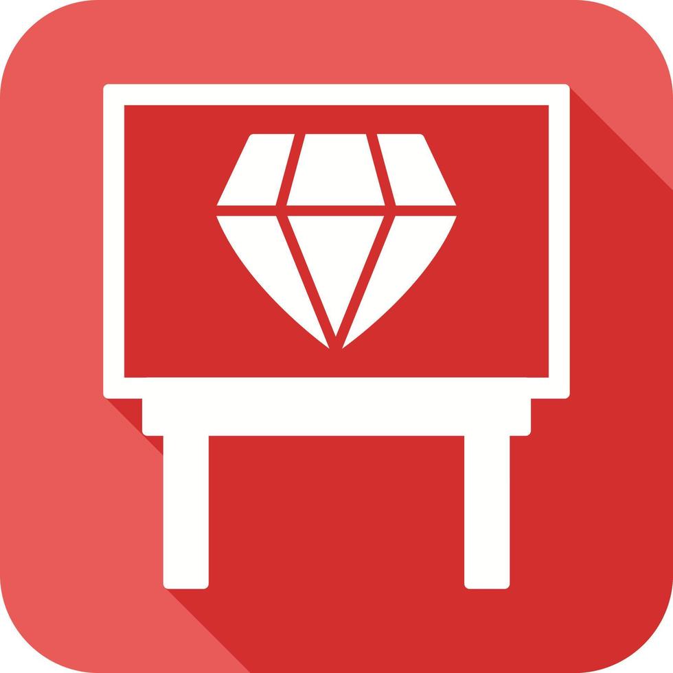 icono de vector de exhibición de diamantes