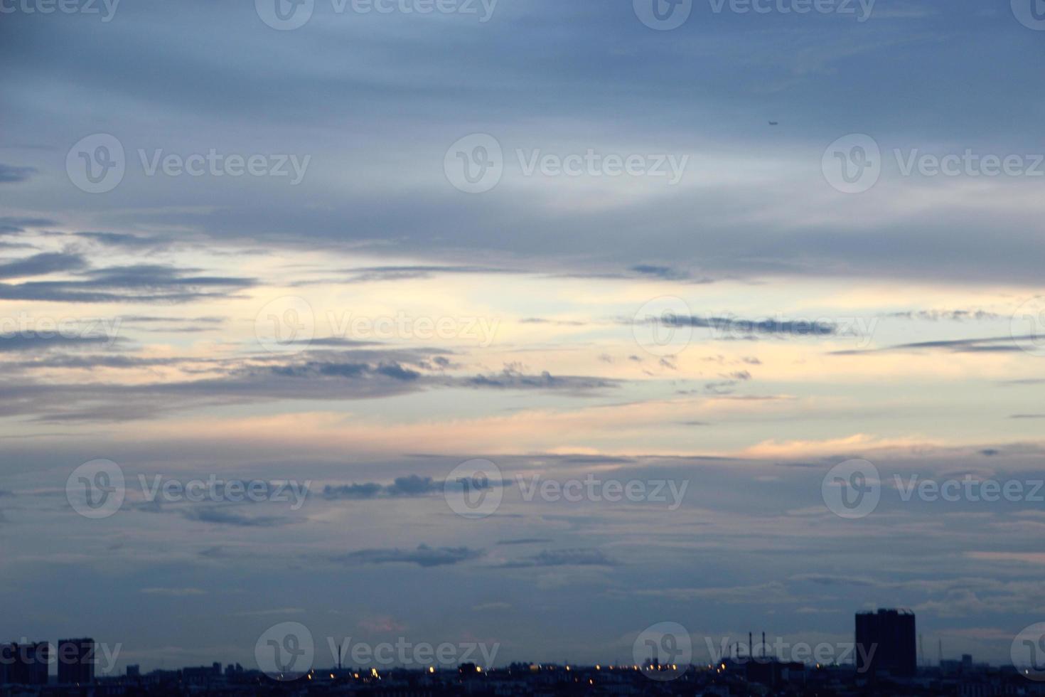 dark blue cloud with white light sky background and midnight evening time photo