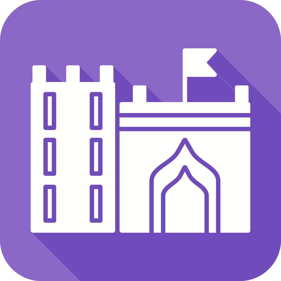 Castle with Flag Vector Icon