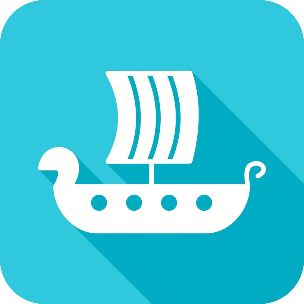 Viking Ship Vector Icon