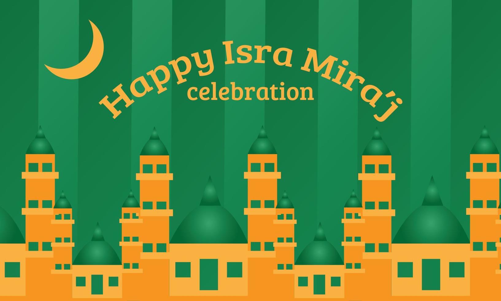 Happy Isra Miraj Celebration Web Banner vector