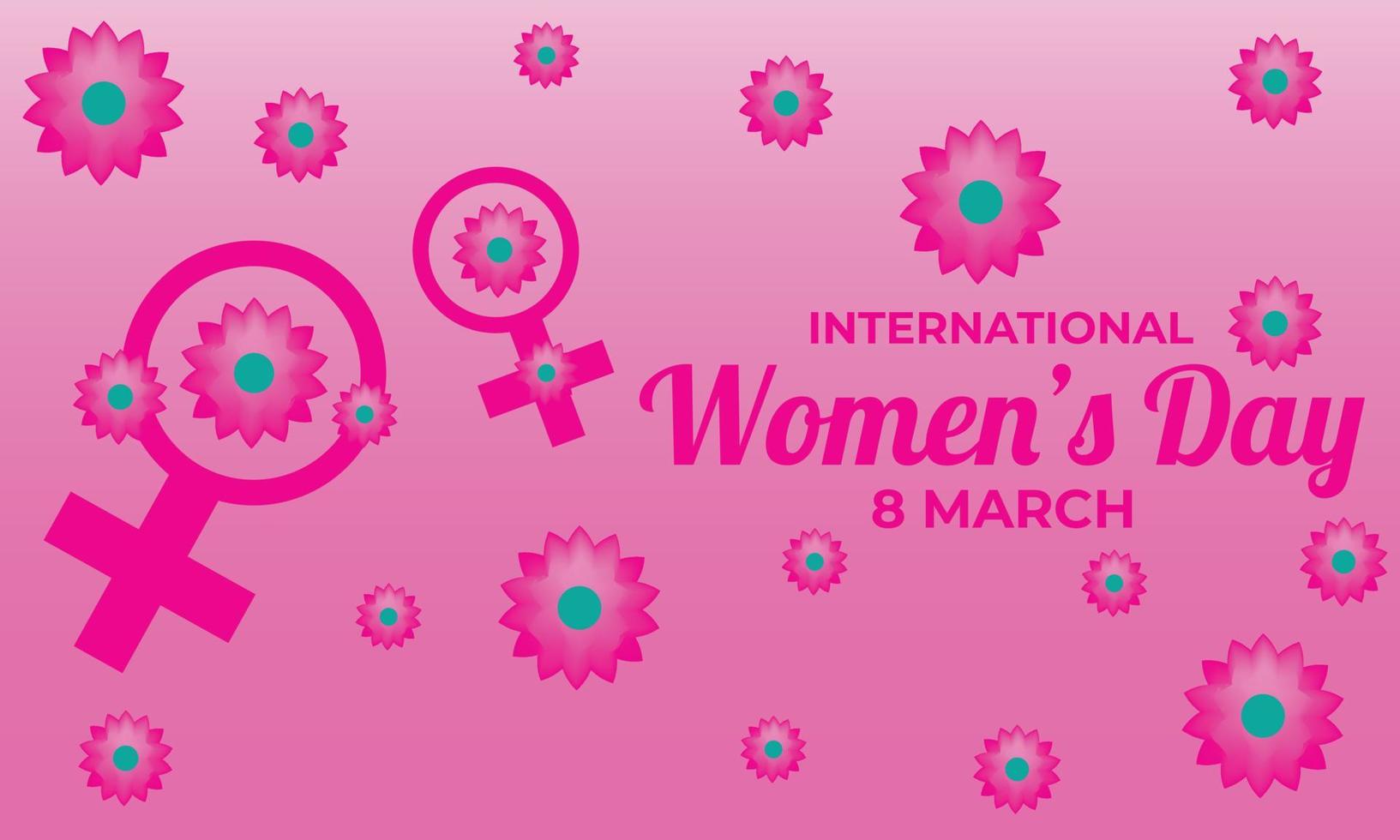 International Women's Day Web Banner Template vector