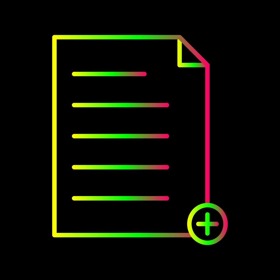 icono de vector de archivo de adición único