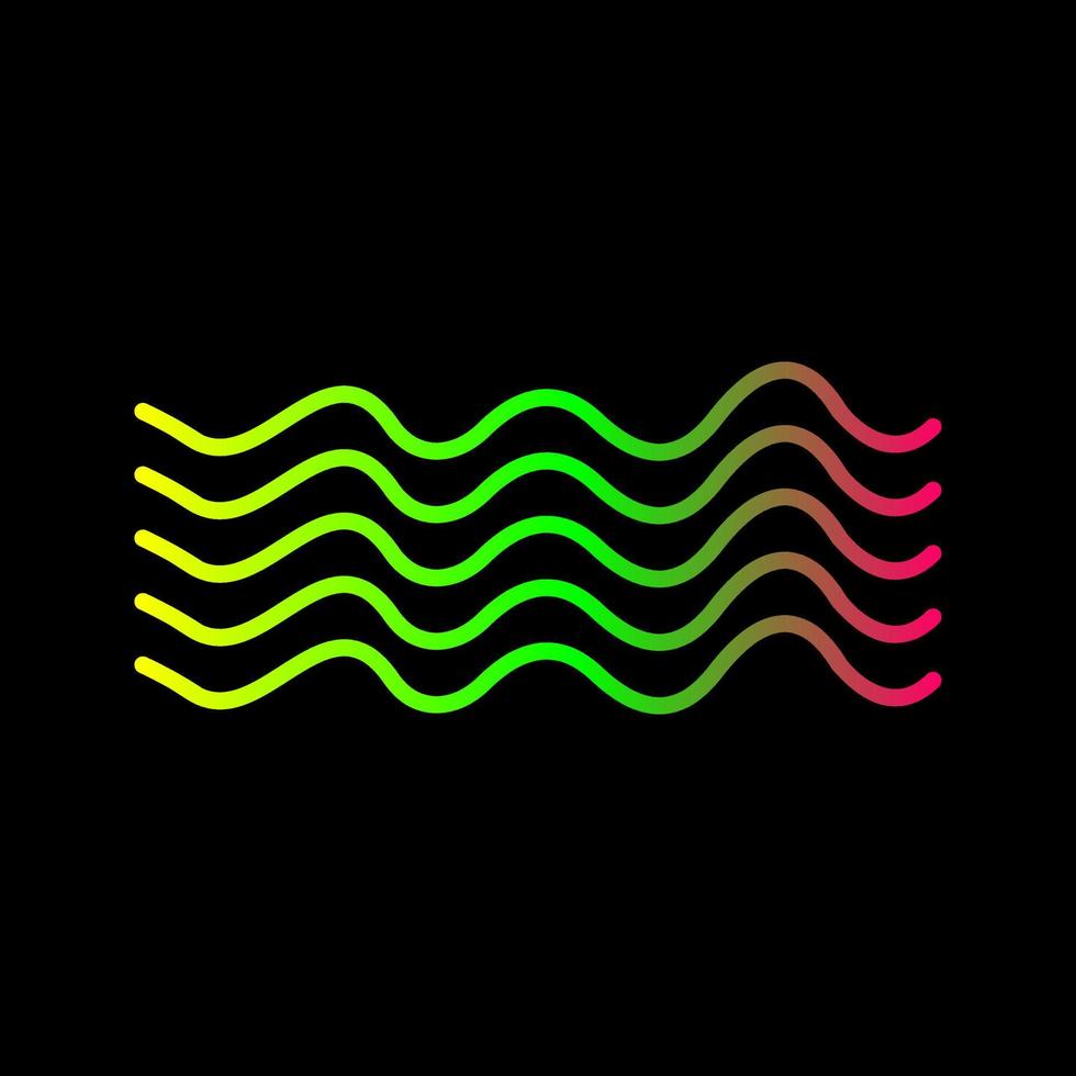 Magnetic Waves Vector Icon