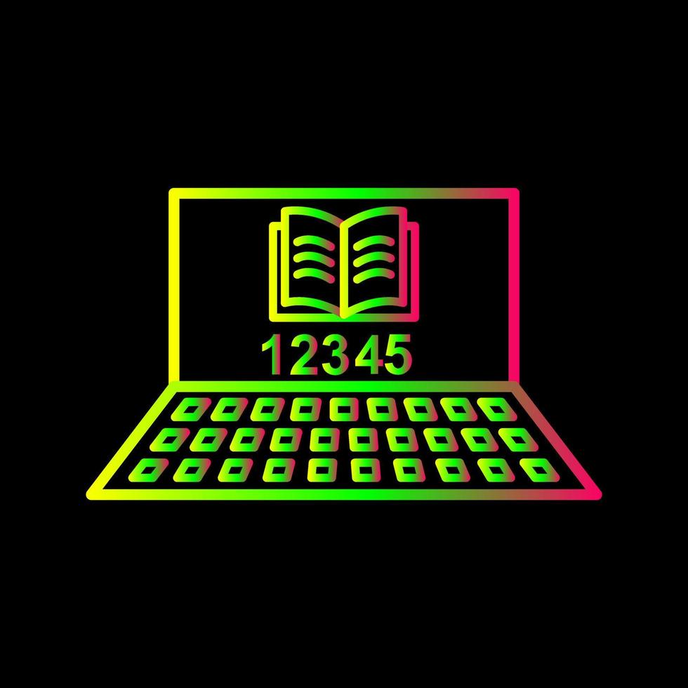 Unique Online Study Vector Icon