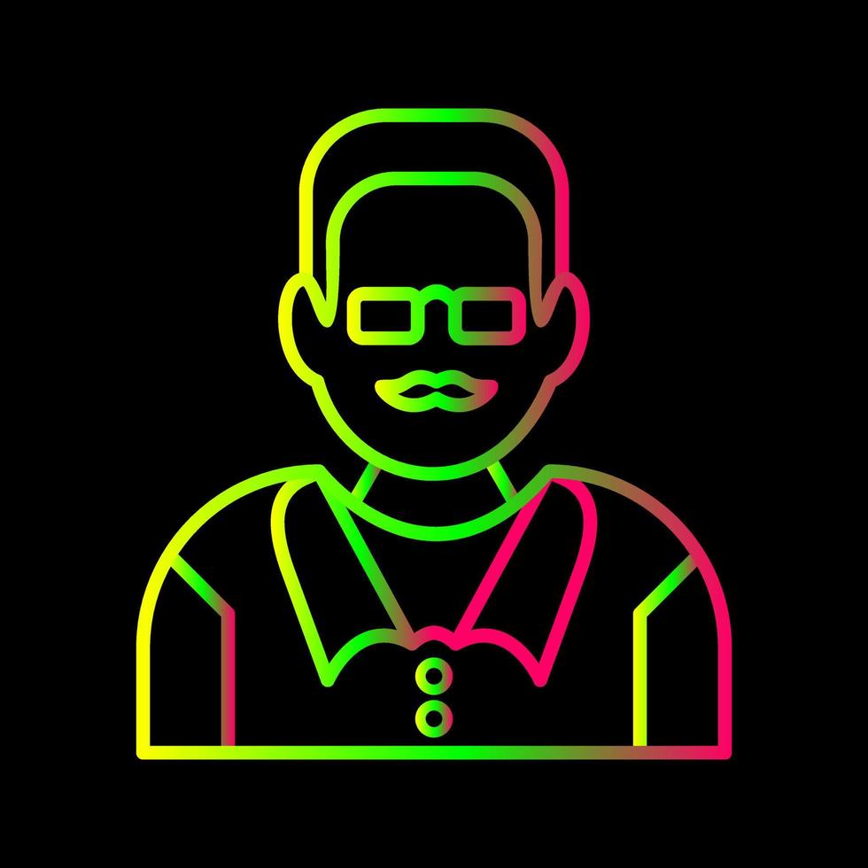 Unique Male Professor Vector Icon