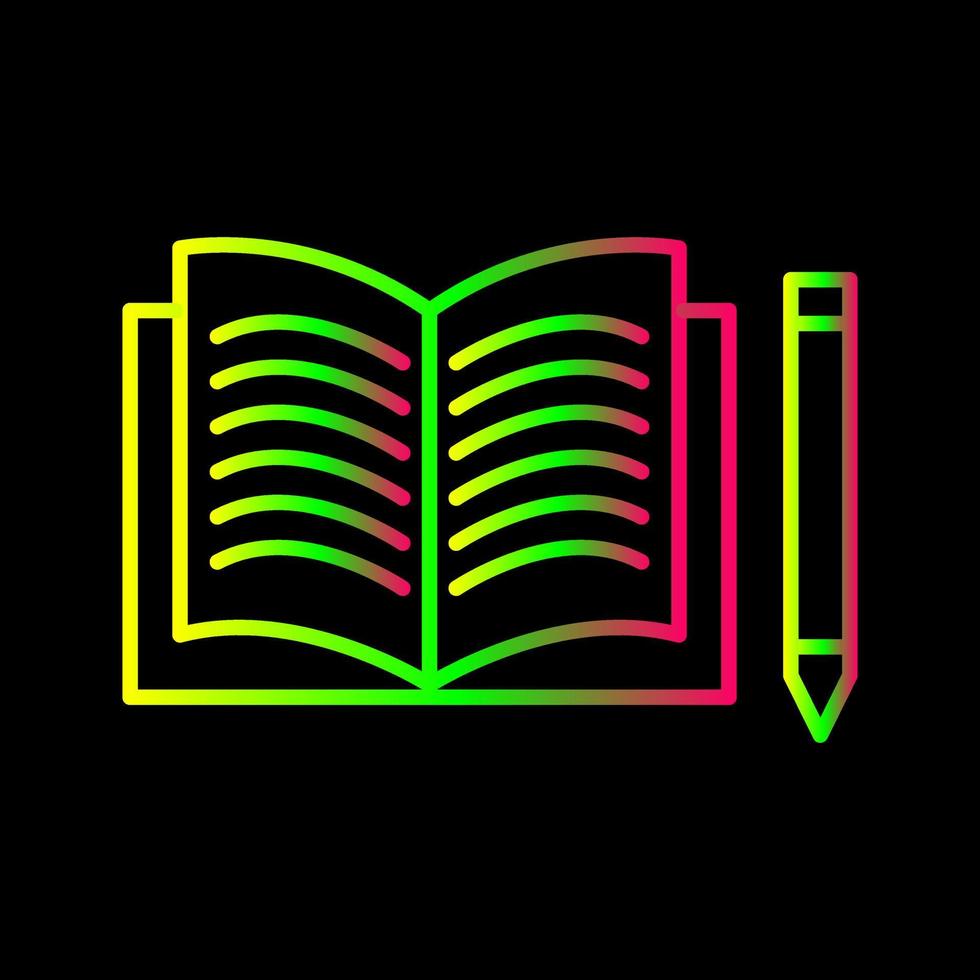 Unique Pencil and Book Vector Icon