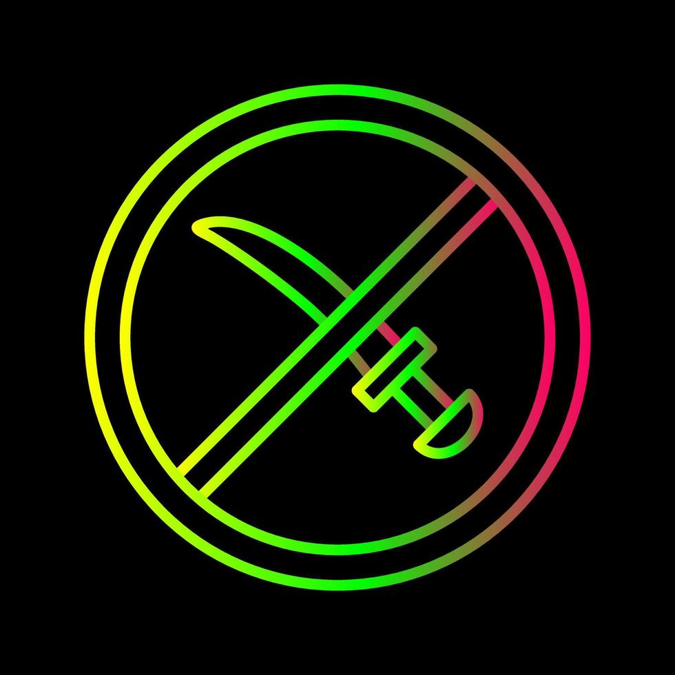 No Weapons Vector Icon