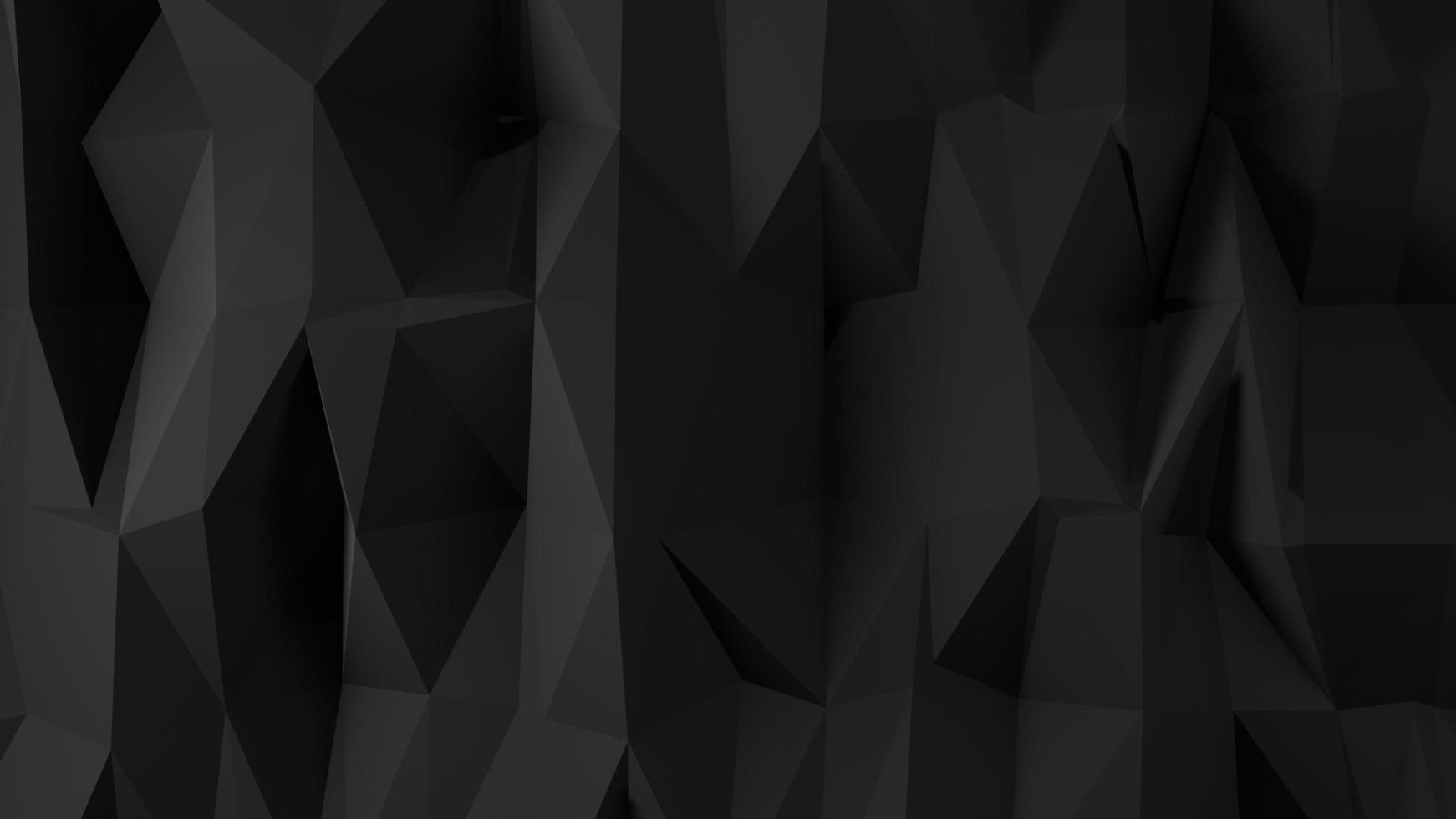 Abstract black background with triangles.dark texture design.Paper geometric background.3D rendering,illustration photo
