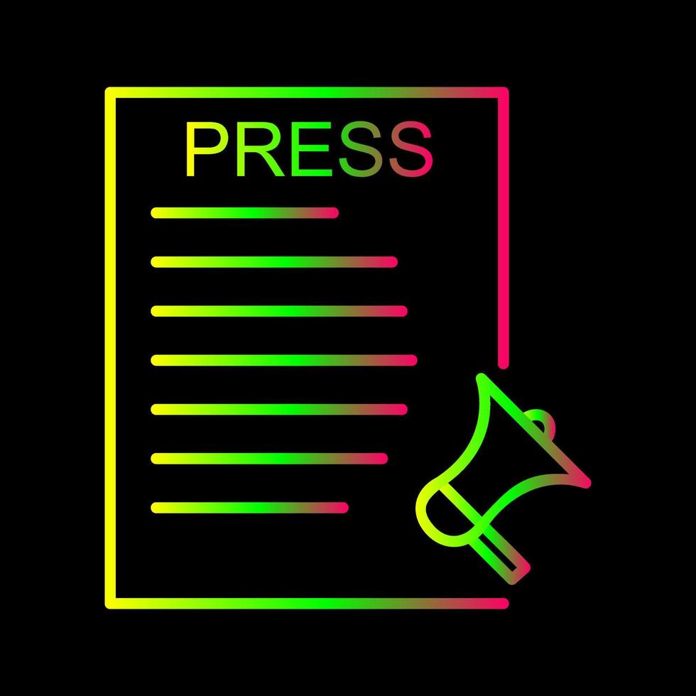 Unique Press Releases Vector Icon