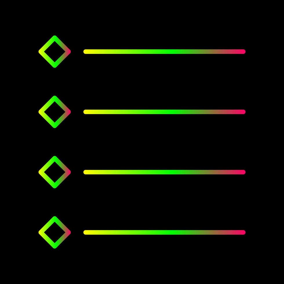 icono de vector de lista con viñetas único