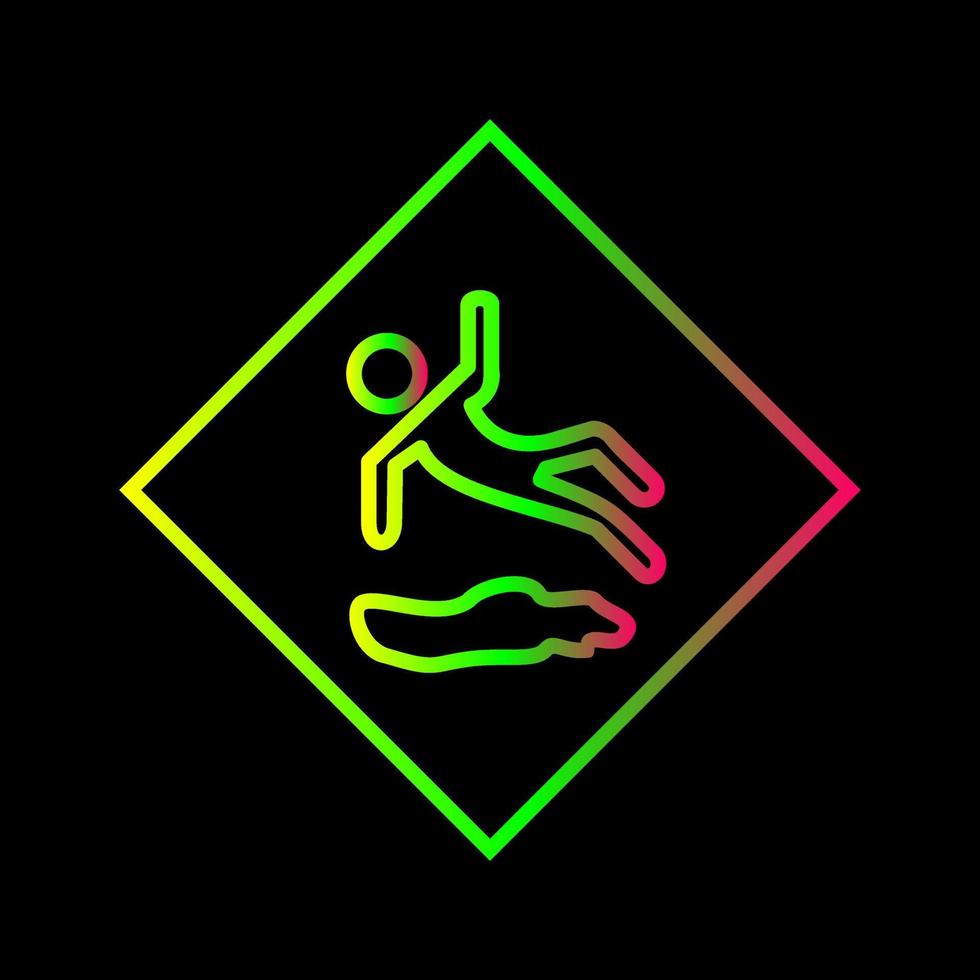 Danger of Slipping Vector Icon