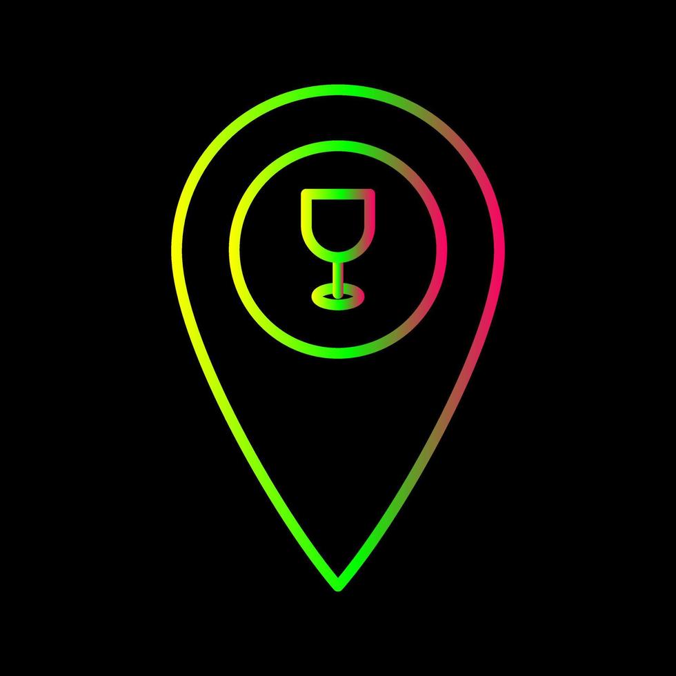 Unique Bar Location Vector Icon