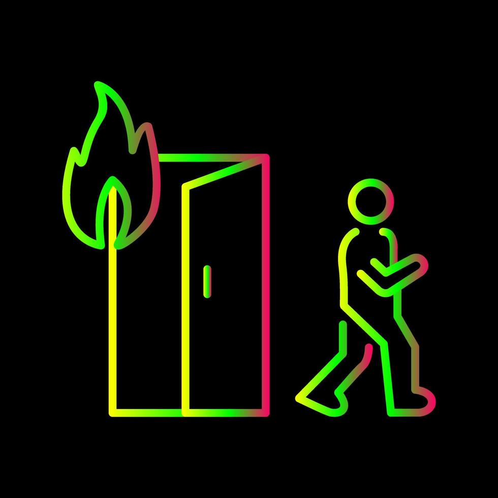 Unique Running from Fire Vector Icon