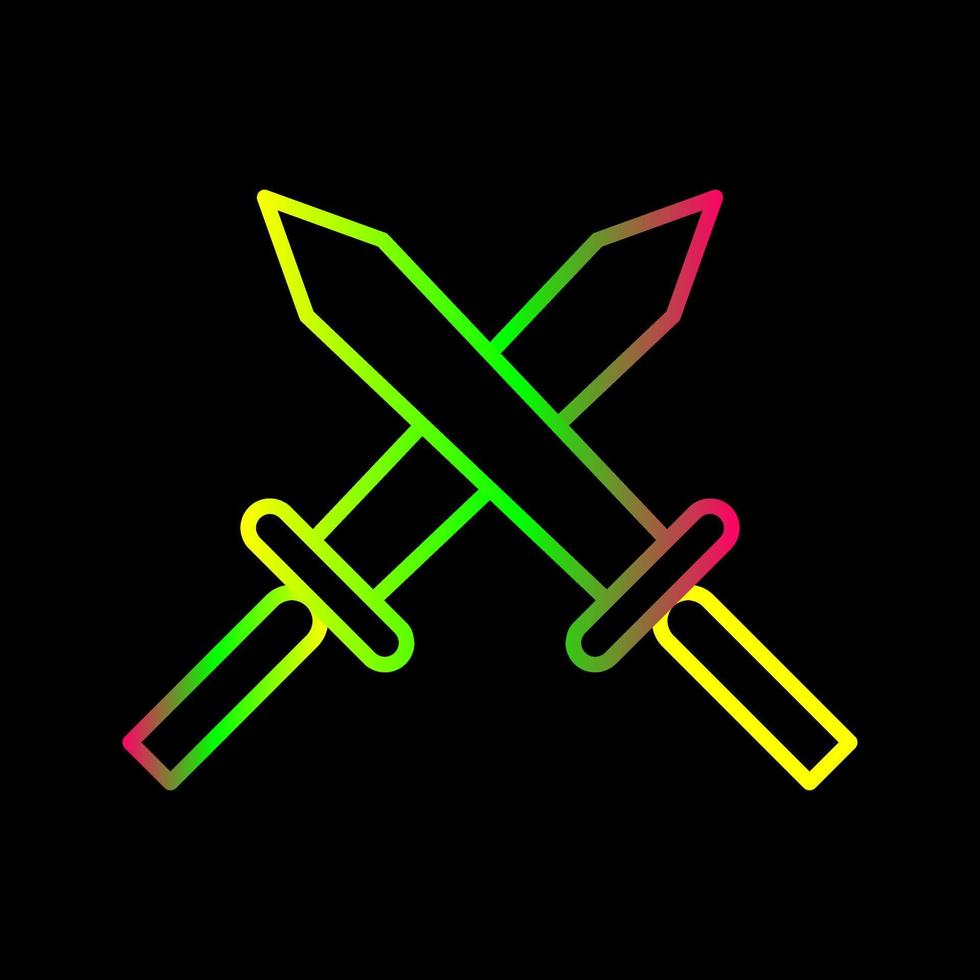 Unique Two Swords Vector Icon