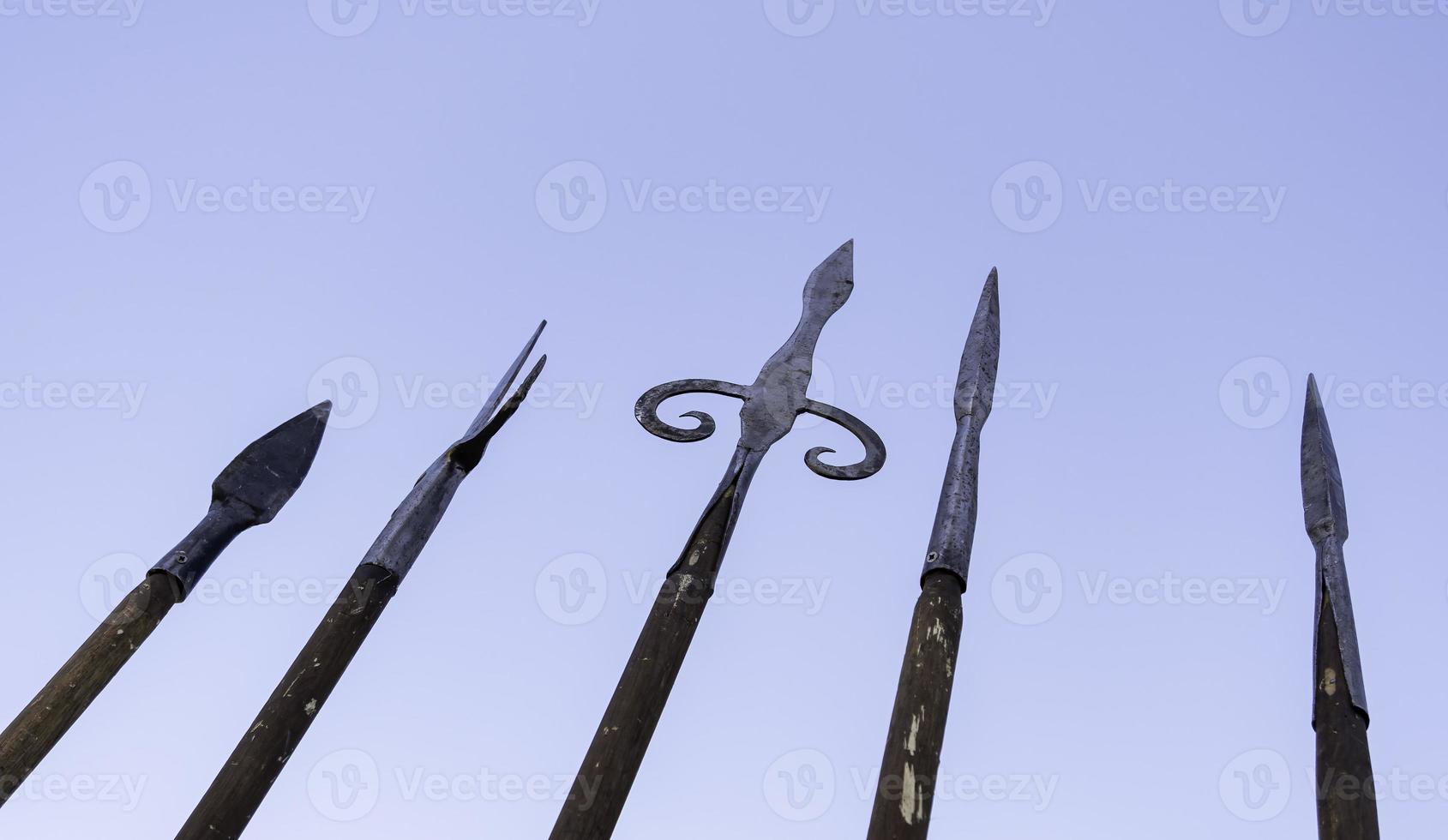 Metal medieval spears photo