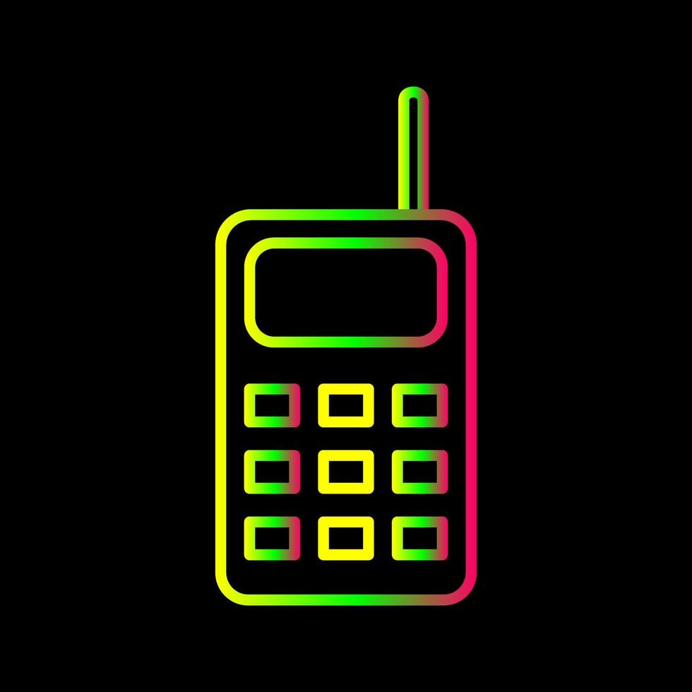 icono de vector de walkie talkie único