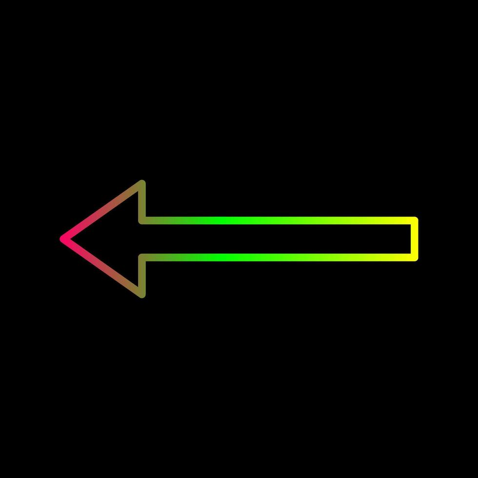 Unique Left Arrow Vector Icon