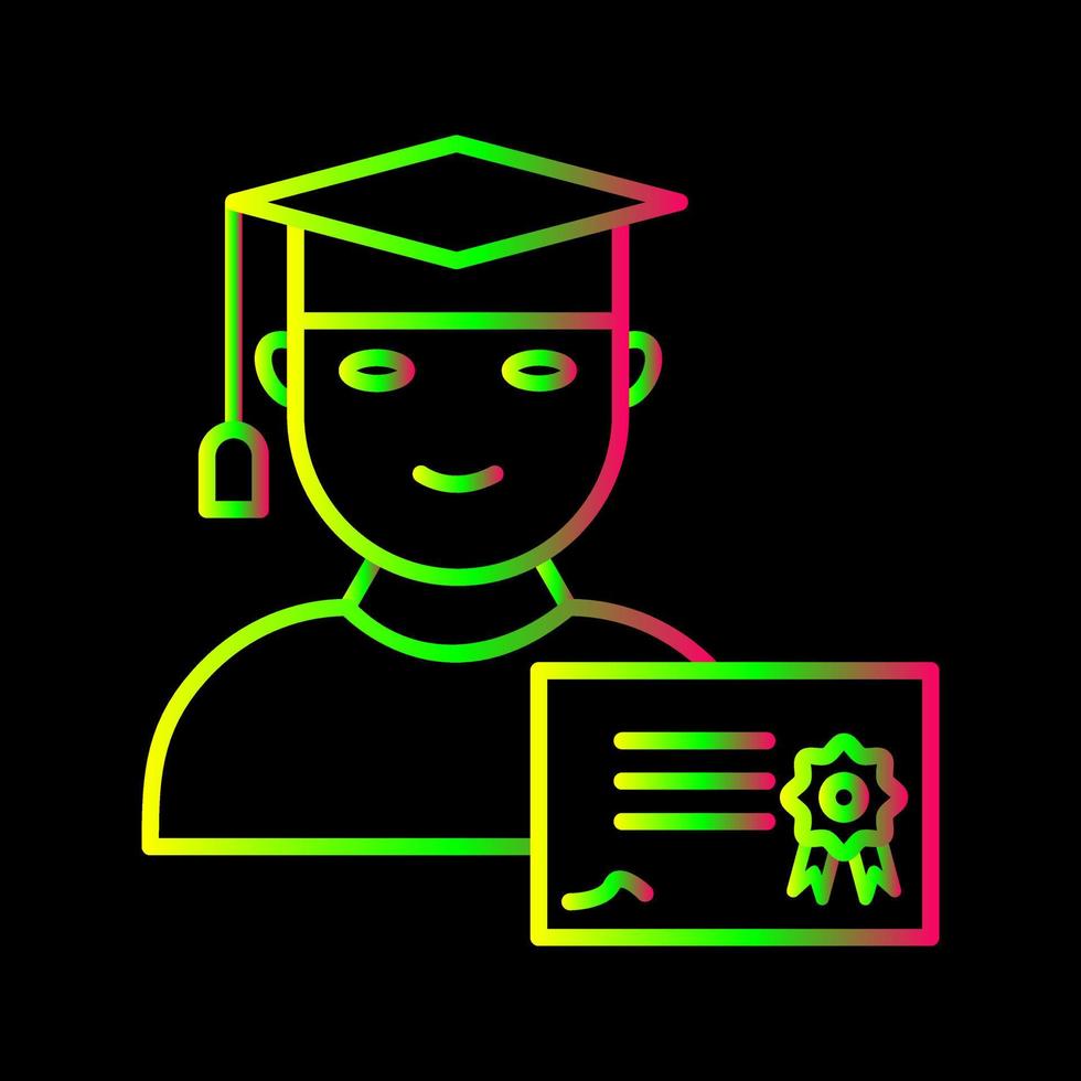 Unique Receiving Diploma Vector Icon