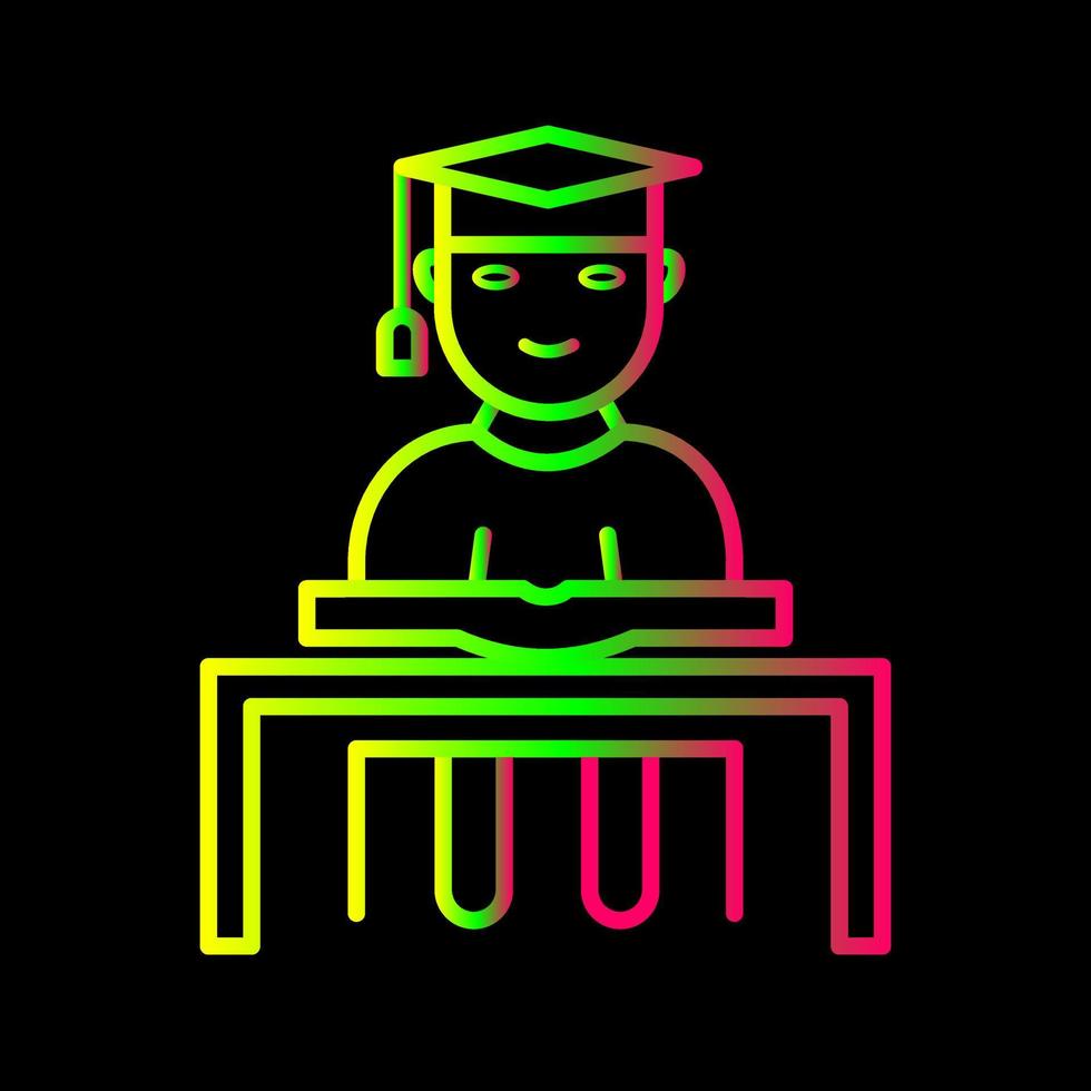 Unique Studying on Desk Vector Icon