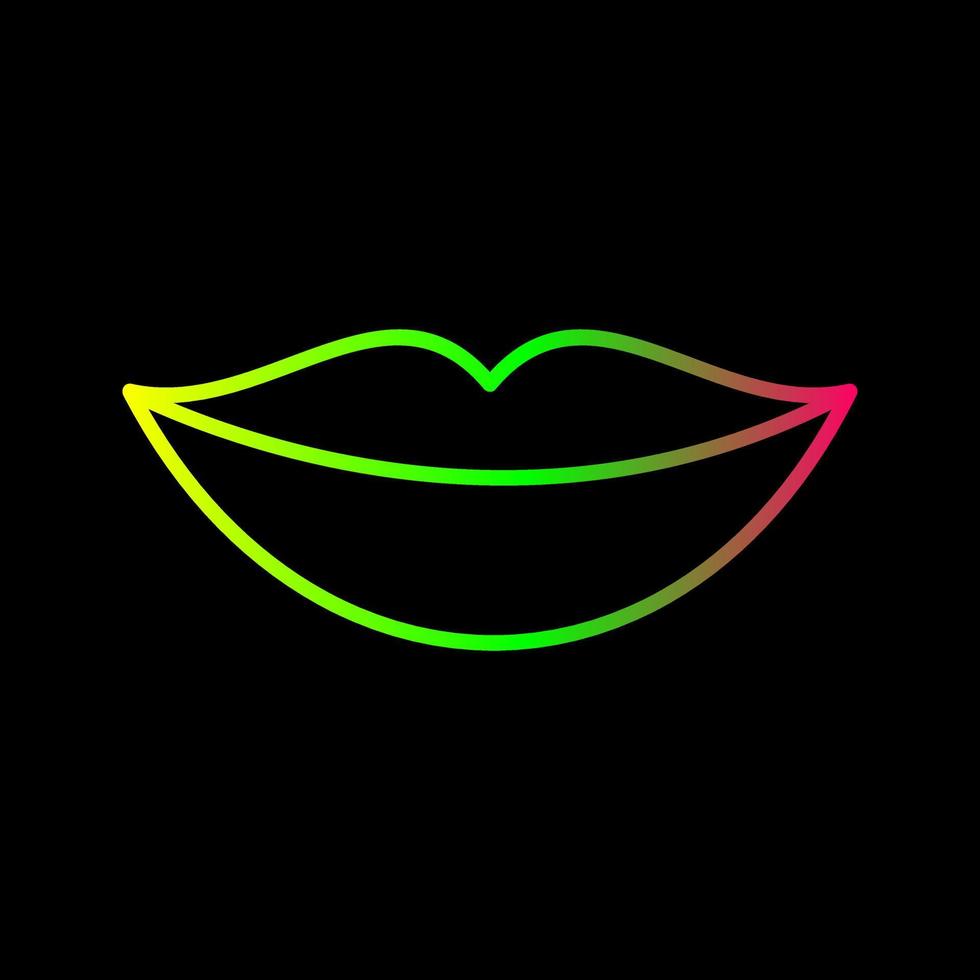 icono de vector de labios