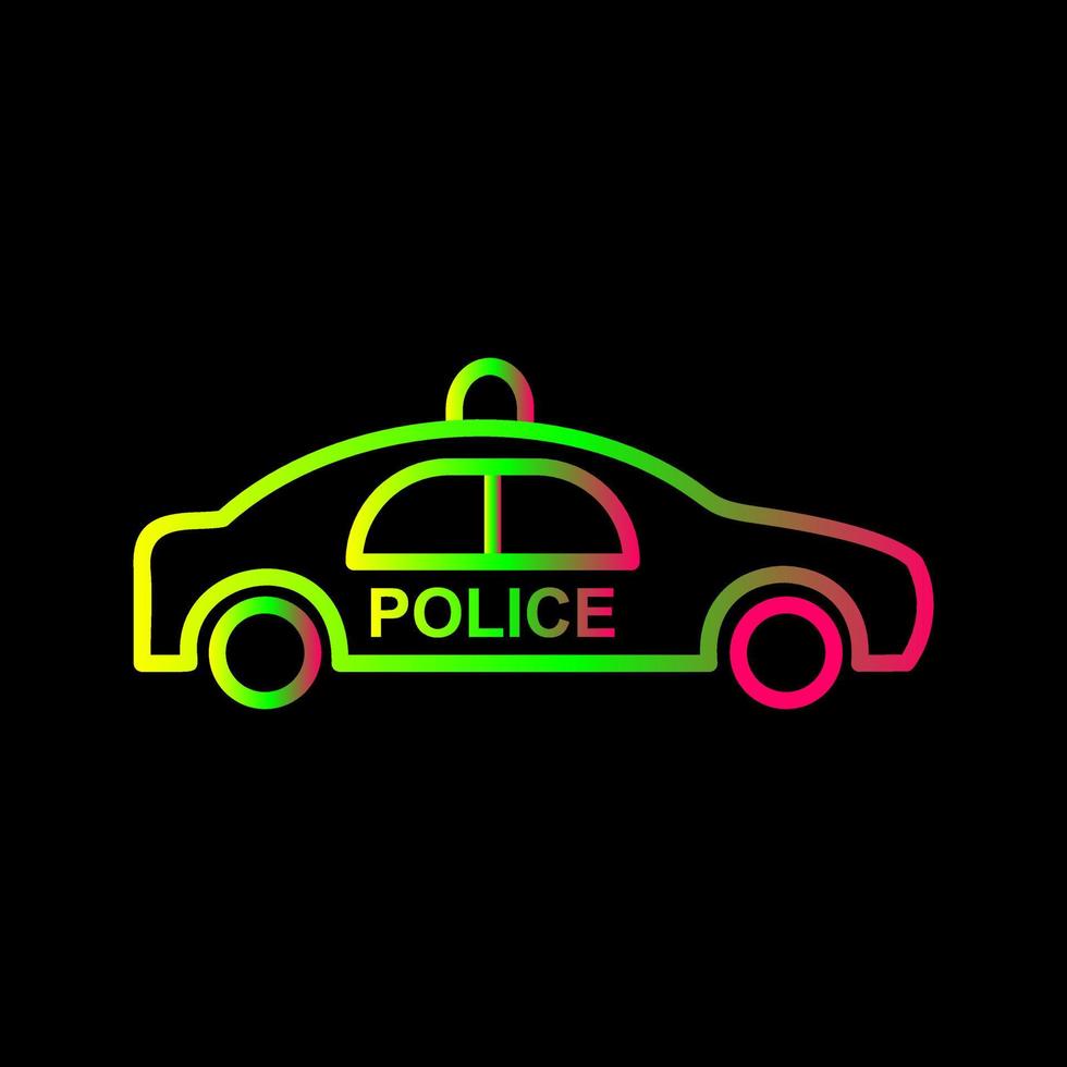 icono de vector de coche de policía