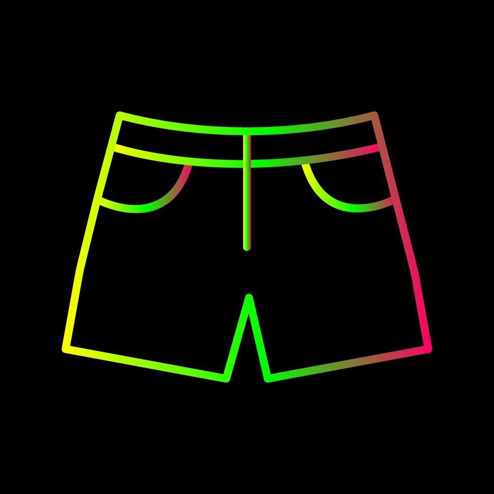 icono de vector de pantalones cortos