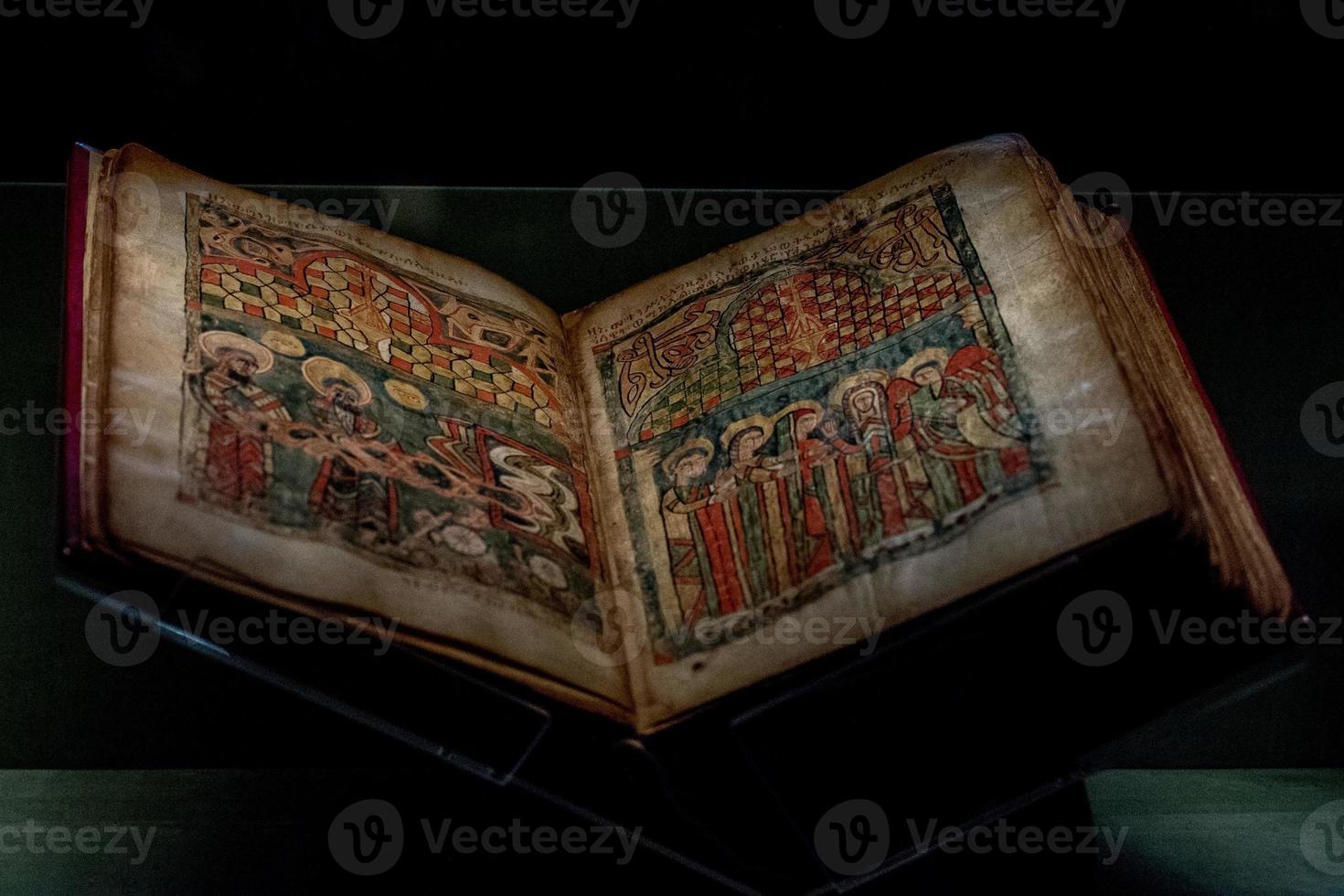 medieval book detail close up photo