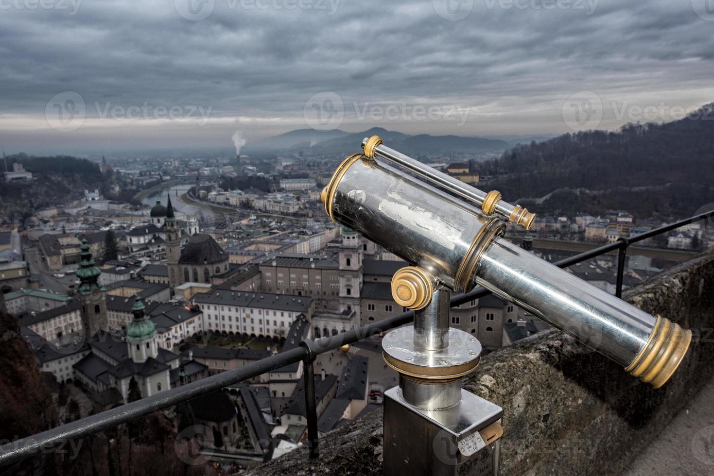 Salzburg castle view landscape panorama photo